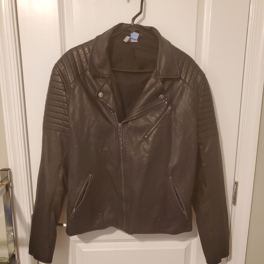 Moto Jacket Black Faux Leather